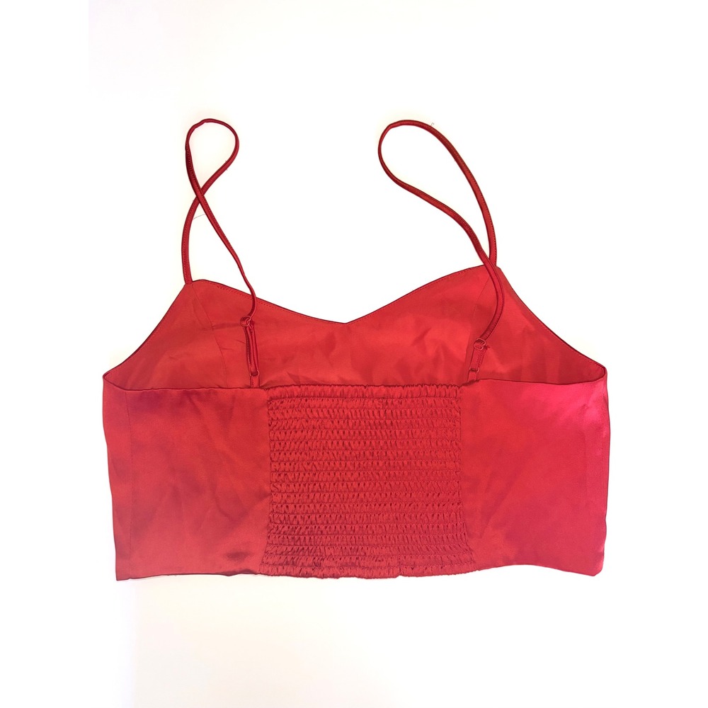 House of Harlow 1960 Red Satin Crop Cami Top Size M NWT - Picture 3 of 10